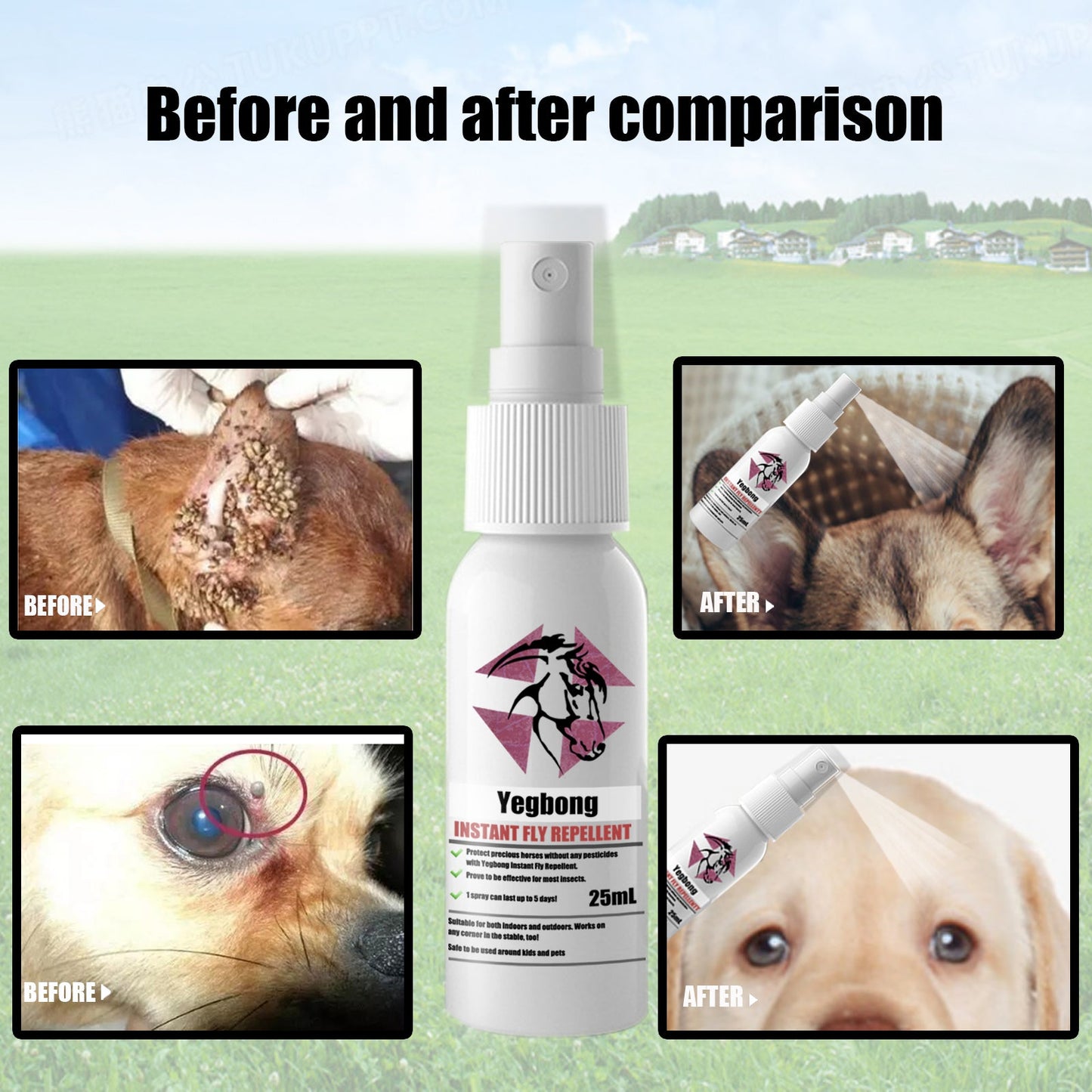 Pet Repellent, Flea Removal For Cats And Dogs External Tick And Tick Anti-Itch Spray For Cats And Dogs - Korvel
