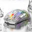 Luminous wireless Bluetooth the third mock examination transparent RGB mechanical mouse game video game mute mouse - Korvel