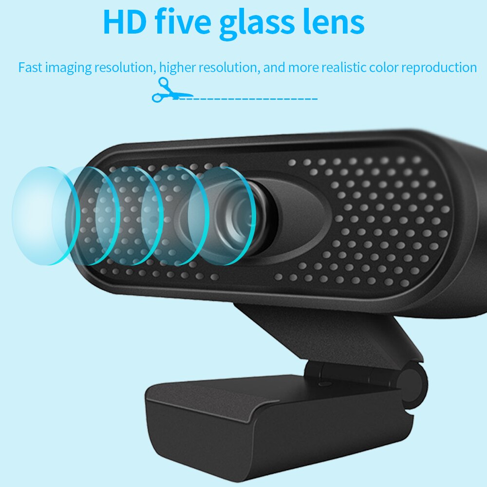 Flexible USB Webcam HD/1080P/PC Web Camera With Microphone Web Cam USB Camera for Computer Webcamera Full HD Video - Korvel
