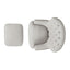 Modern light grey fabric club chair and Ottoman set, stylish cushioned armchair, paired with Ottoman style - Korvel