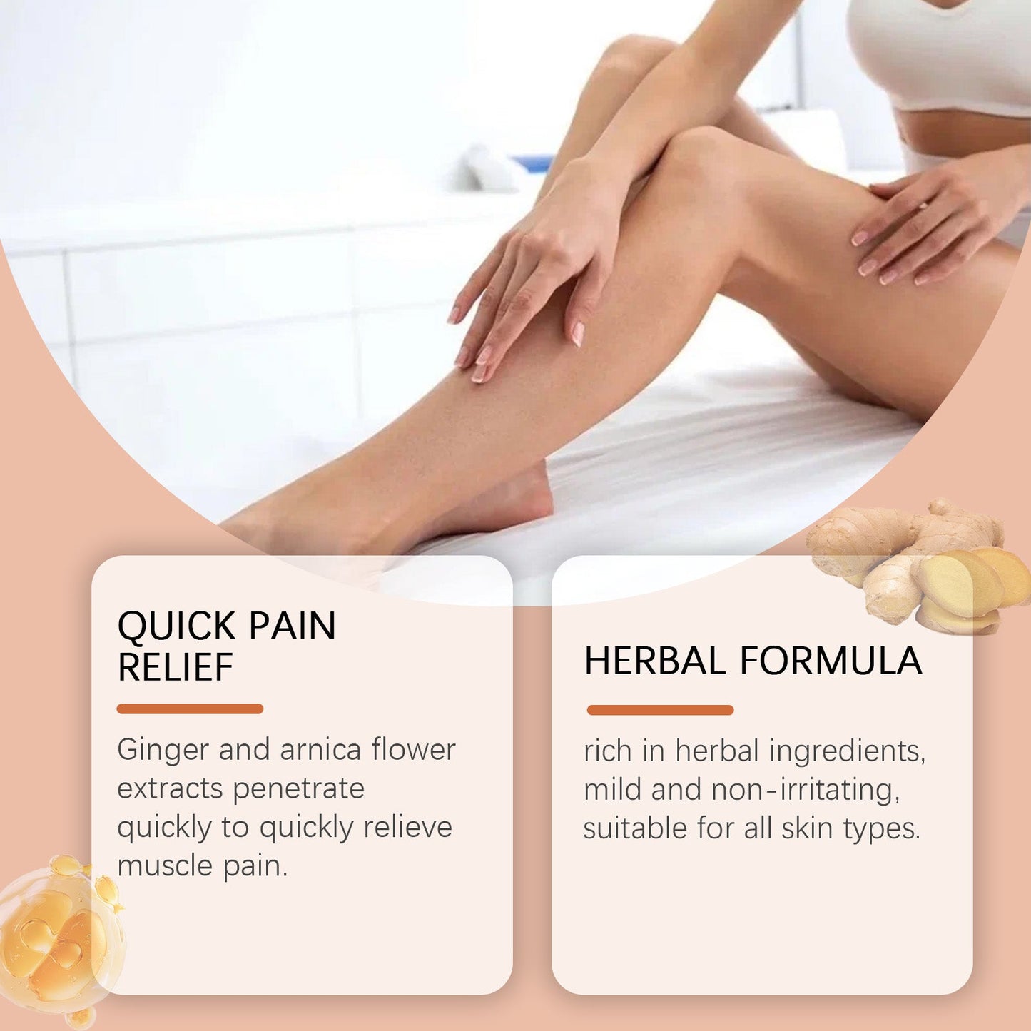 Woodsleep Ginger Muscle Massage Oil, Nourishing Skin Massage Care Essential Oil For Legs, Body And Joints - Korvel