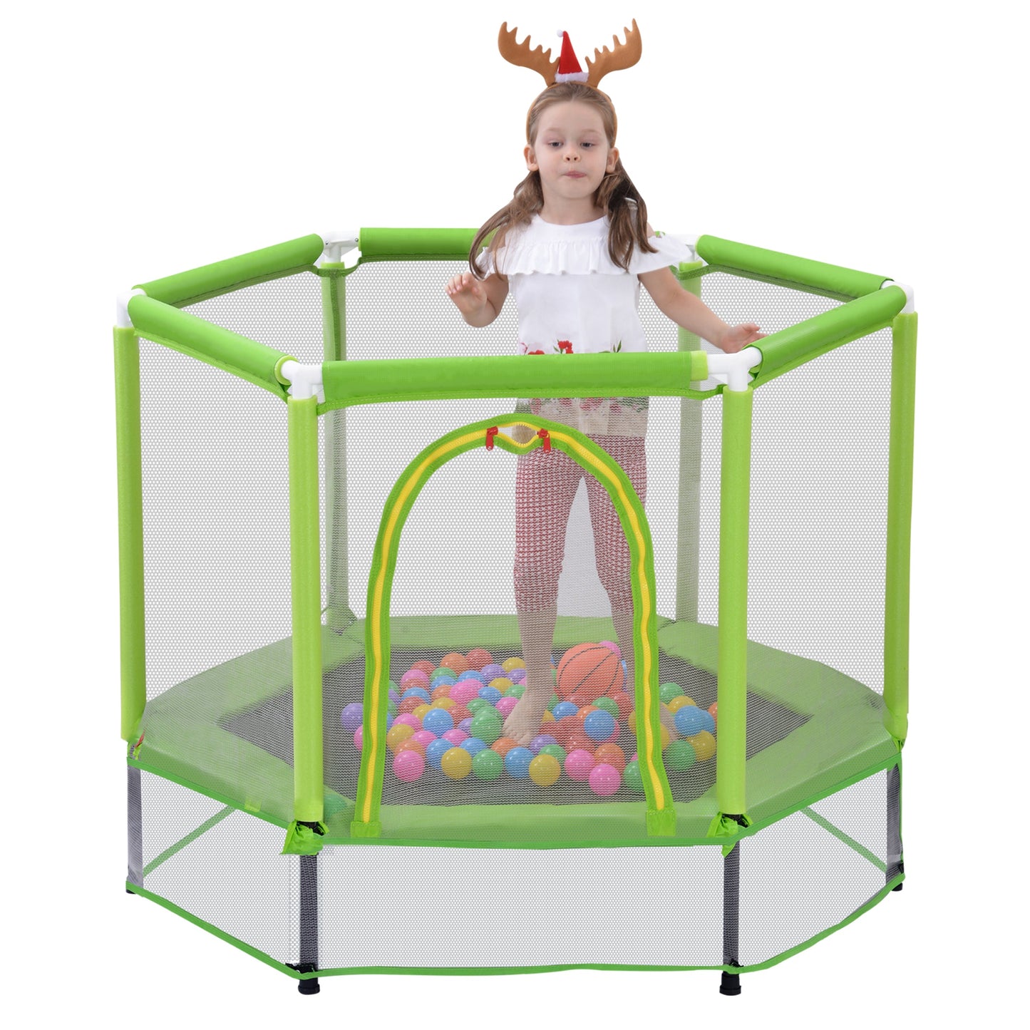 Trampolín para Niños de 55'' con Red de Seguridad - Diversión Interior/Exterior