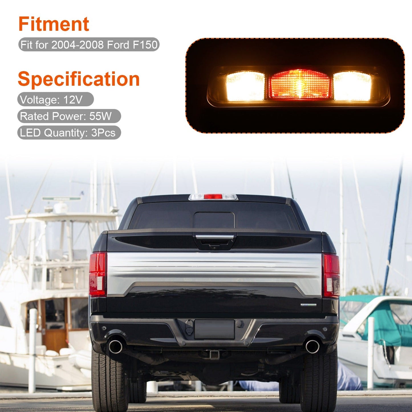 Luz de Tercera Freno Premium para Ford F150 2004-2008