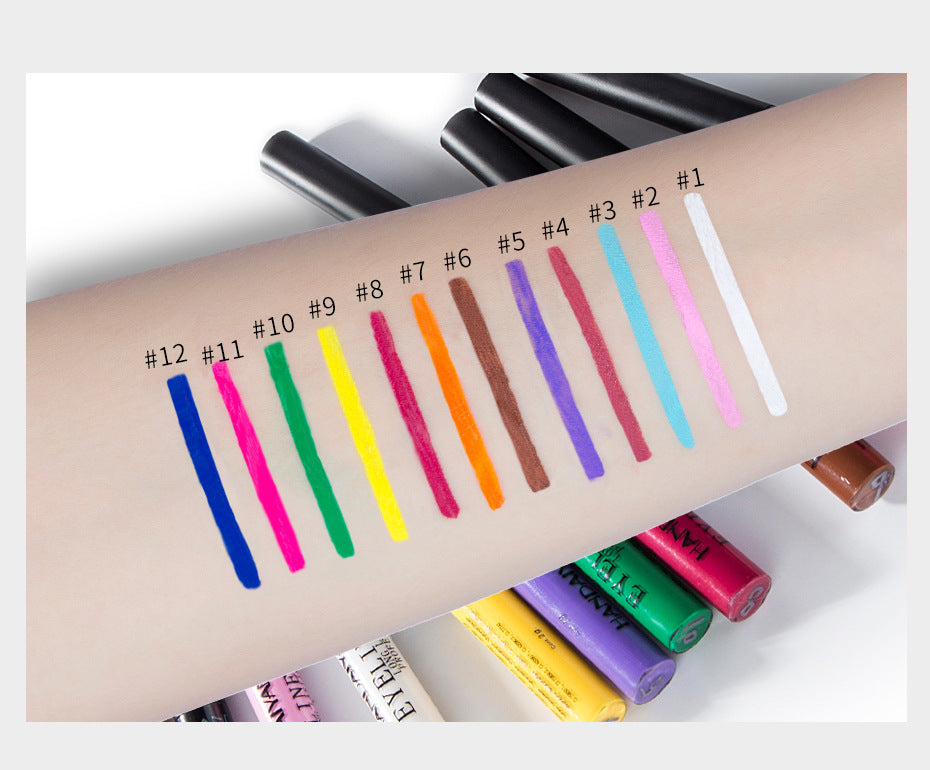 HANDAIYAN Color Matte Eyeliner Liquid - 12-Pack
