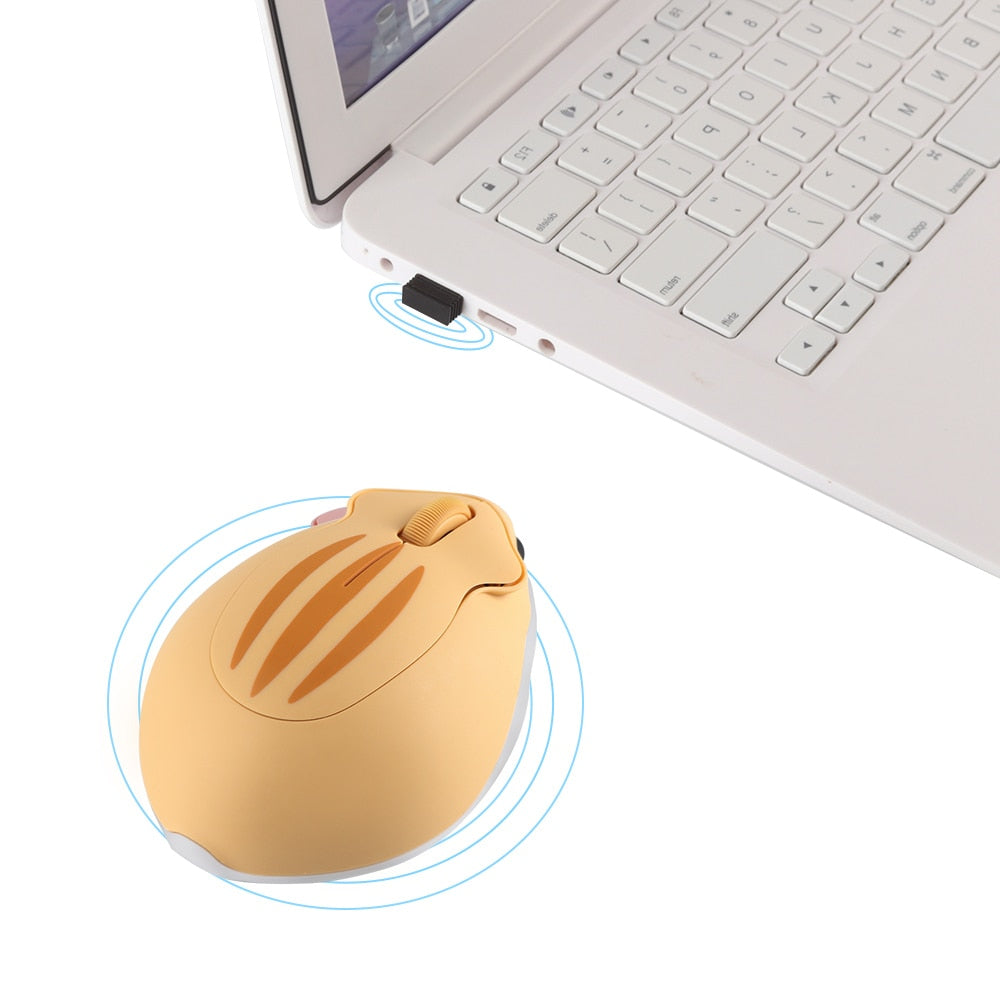 CHUYI 2.4G Wireless Optical Mouse - Cute Hamster Design