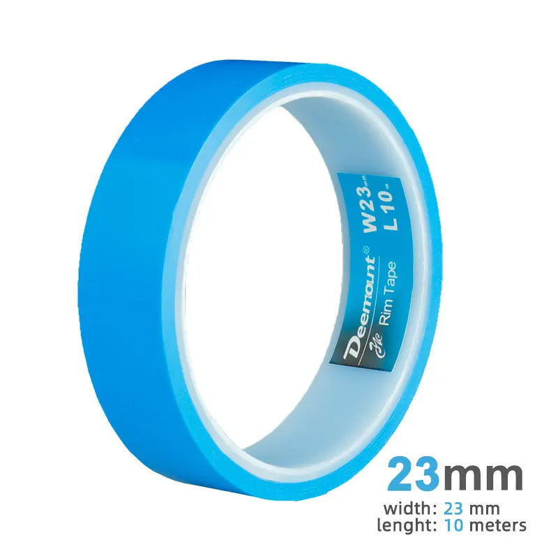 Tensilized Strapping Tape for Tubeless Bicycle Rims, 9.14m long, widths of 23/25/27/29/32/34mm, good residue-holding. - Korvel