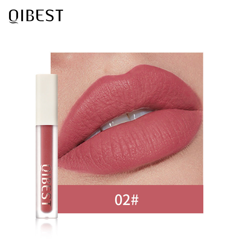 QIBEST Silky Lip Glaze - Brillo Labial No Pegajoso y de Larga Duración