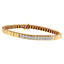 14K Yellow Gold Princess Cut Diamond Banded Bracelet