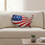 USA Flag Silhouette Pillow - Bold & Sculptural Design