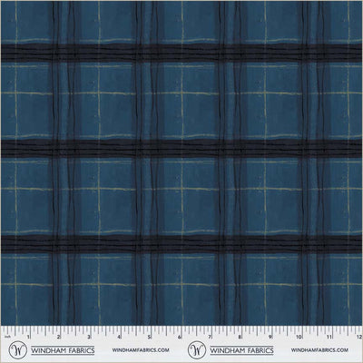 Window Pane Plaid NightSky Cotton Fabric - 43"/44" Per Yard