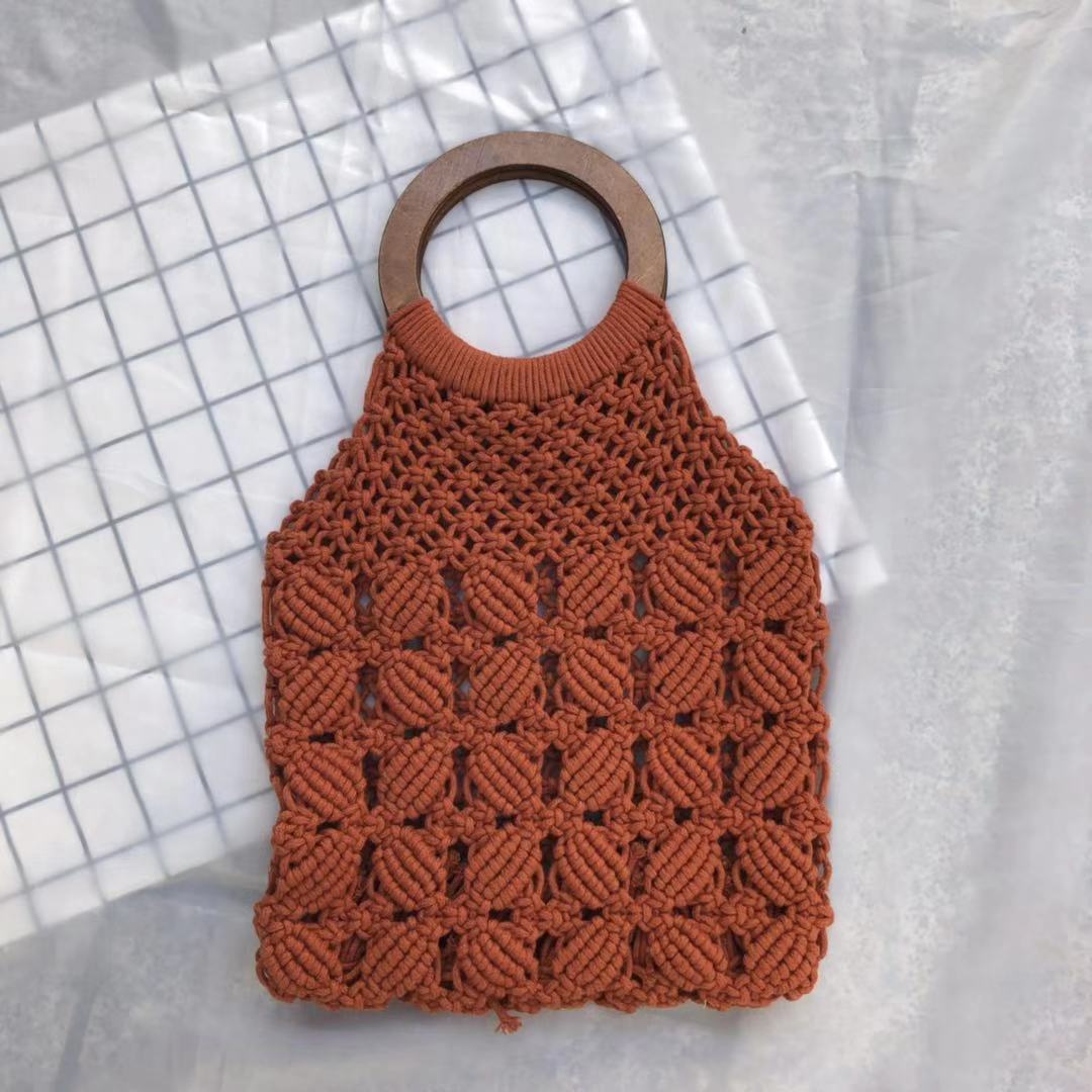 Handmade Rope Straw Beach Bag for Stylish Getaways