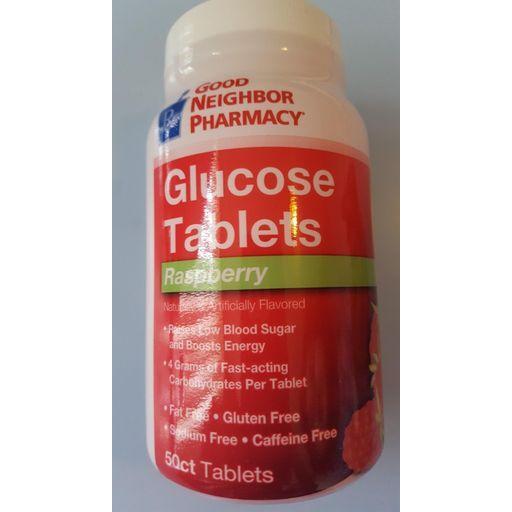 Tabletas de Glucosa GNP - Sabor Frambuesa, 50 Contenido