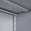 Grey metal kitchen storage cabinet, kitchen pantry storage cabinet with door and shelf, adjustable leveling feet - Korvel