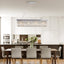 Modern Crystal Chandelier for Dining Room 8-Light White Rectangle Raindrop L39.4'' x W9.8'' x H8.7'(Bulb Not Included) - Korvel