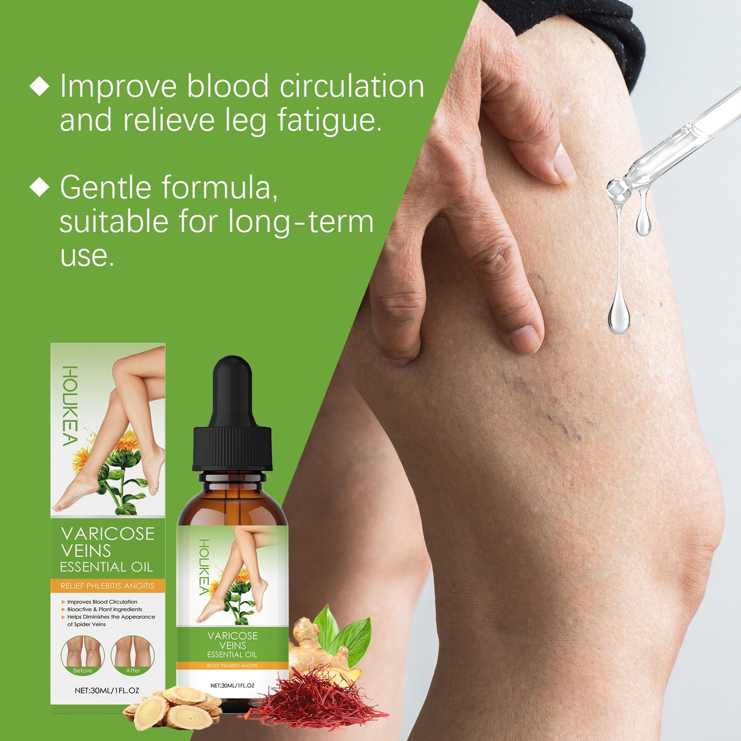 Leg Massage Oil Leg Essential Oil Helps Relieve Leg Tightness And Body Treatment Oil Gently - Korvel