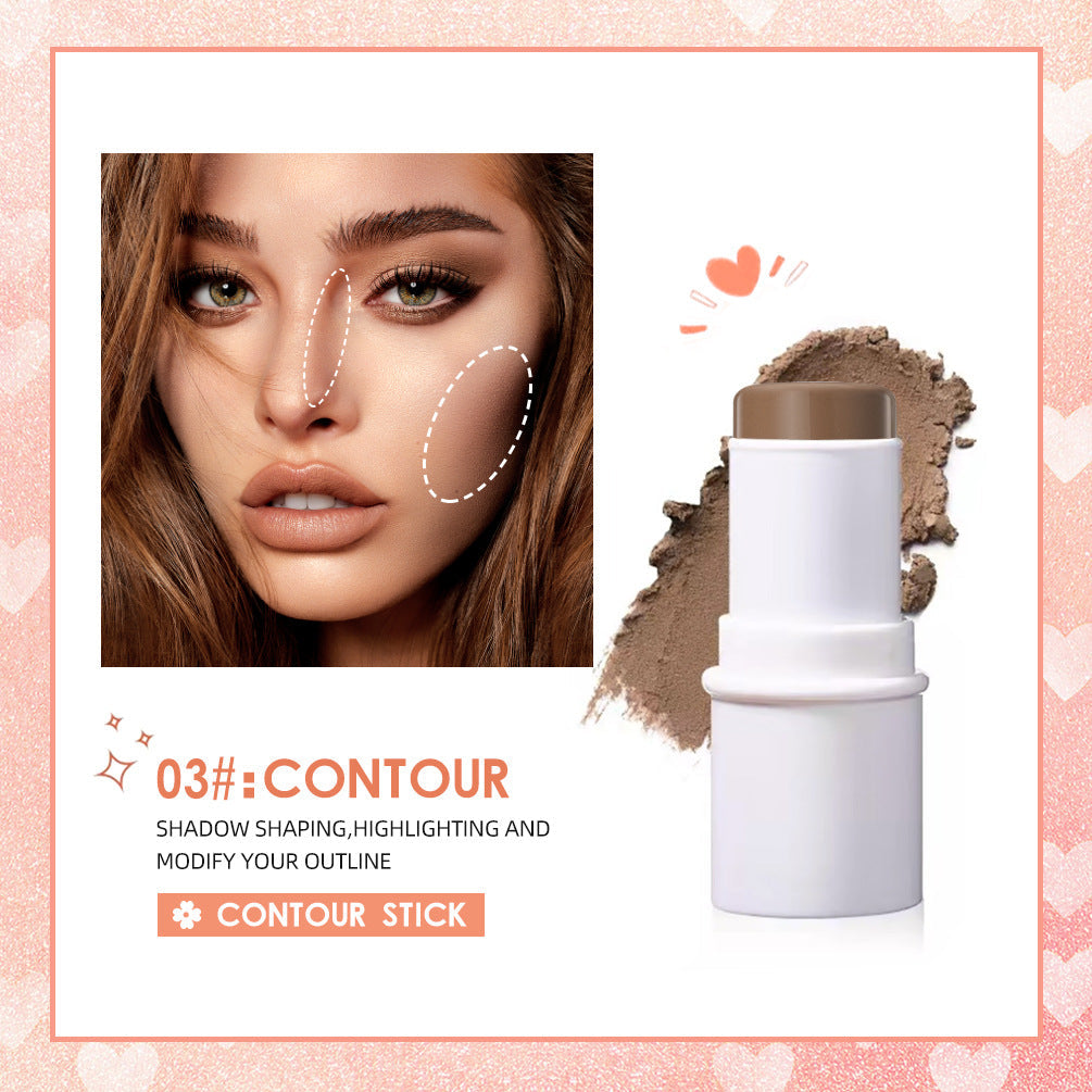 QIBEST Barra de Maquillaje Multifuncional - Iluminador, Rubor y Contorno