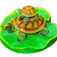 Turtle resin ornaments floating on the water surface - Korvel