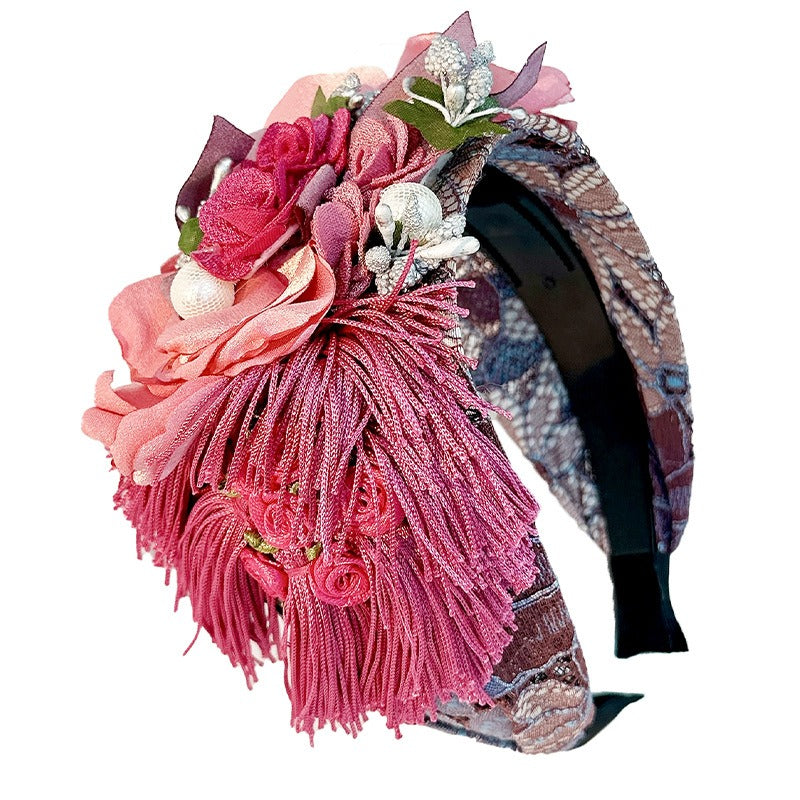 Fashionable and versatile handmade fabric flower headbands - Korvel