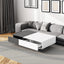 Modern style black and white coffee table with two storage spaces - Korvel