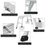 Aluminum Work Platform Large Size Step Stool Folding Portable Work Bench 40" Width Telescopic Feet 22" -27.5" Height Adjustable - Korvel