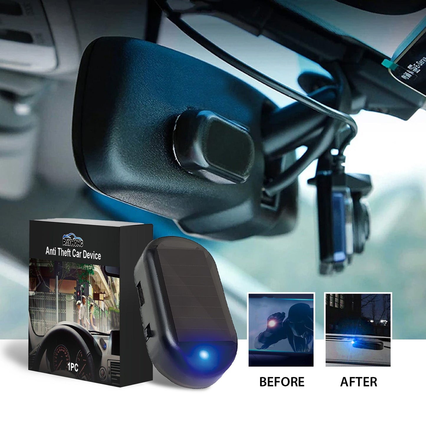 Premium Anti-Theft Car Alarm Light with Induction Technology