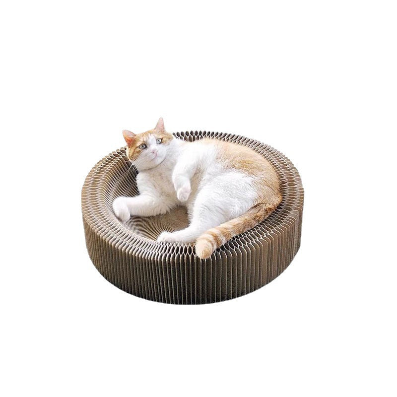 Planche à gratter créative en accordéon pour chat