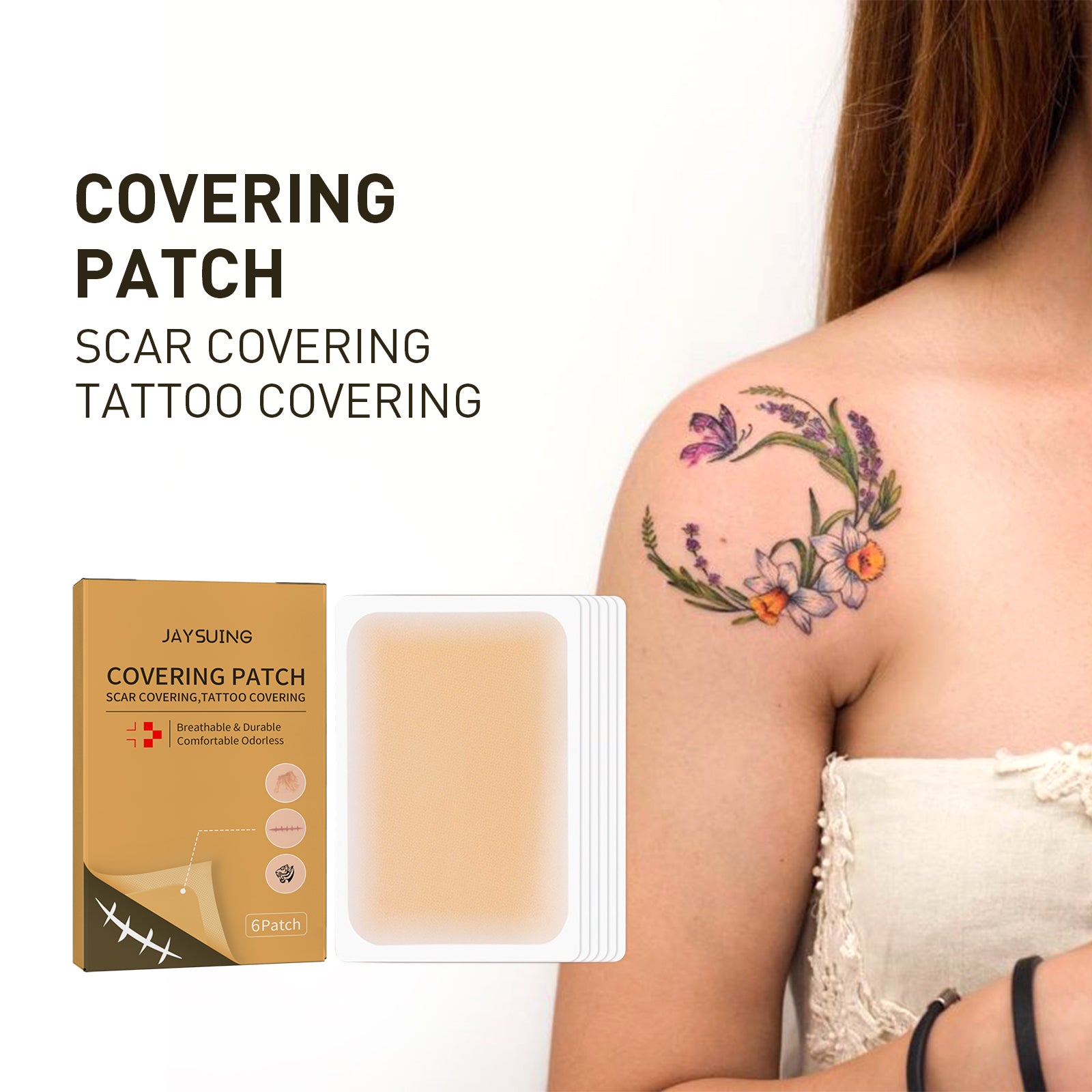 Invisible Concealer, Skin Concealer Tattoo Scar Cover Invisible Waterproof Skin Tone Cover - Korvel