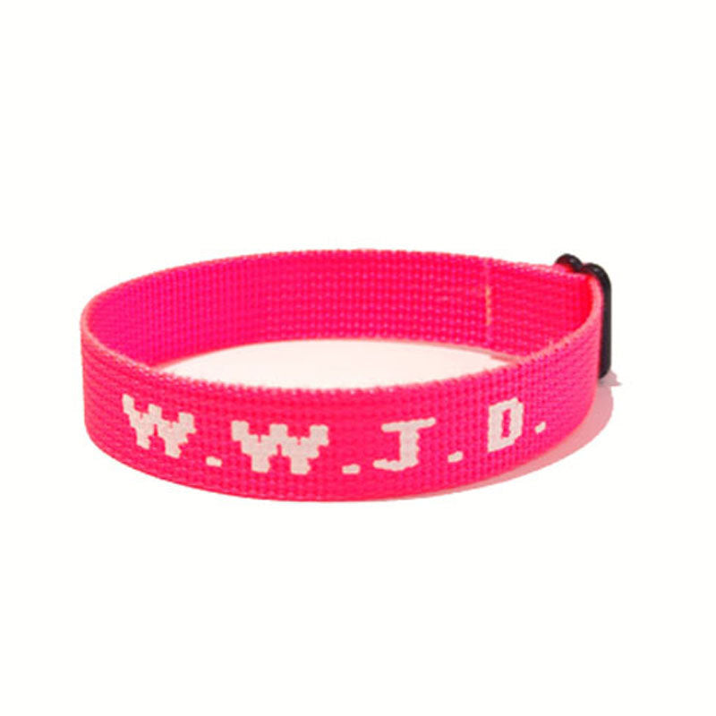 Alphabet Jacquard Printed Wrist Strap Bracelet Strap Unisex WWJD Bracelet Adjustable Bracelet - Korvel