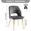 Sillas de Comedor de Terciopelo Gris con Patas de Metal - Set de 4