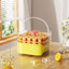 50-grid ice maker with new large capacity - household food-grade plastic double-layer ice storage barrel & ice ball mold set - Korvel