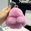 Cute Rex Rabbit Fur Doll Bunny Car Keychain Pendant Mini Bag Plush Dead Ornament Rabbit - Korvel