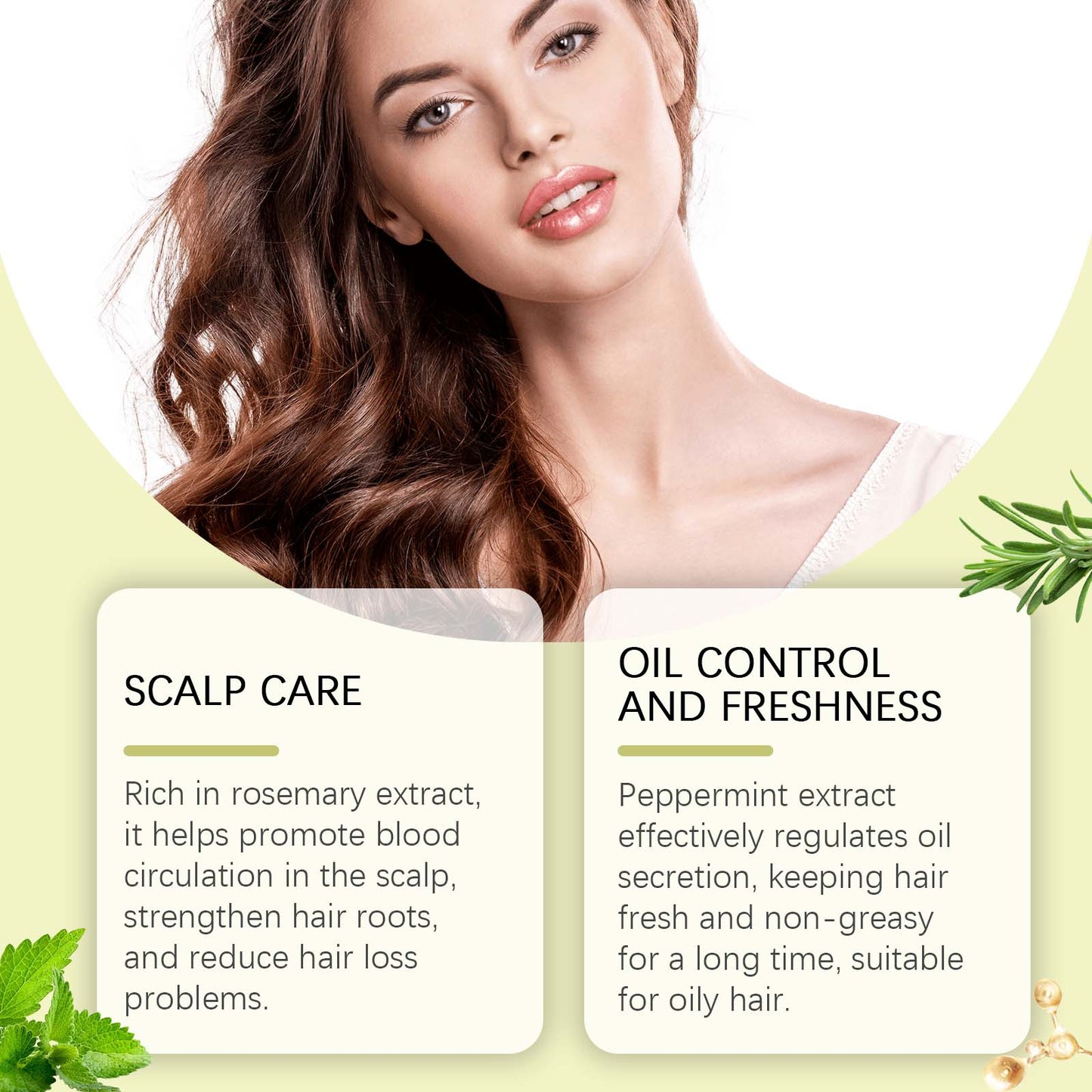 Spray capillaire au romarin pour des cheveux nourris et brillants