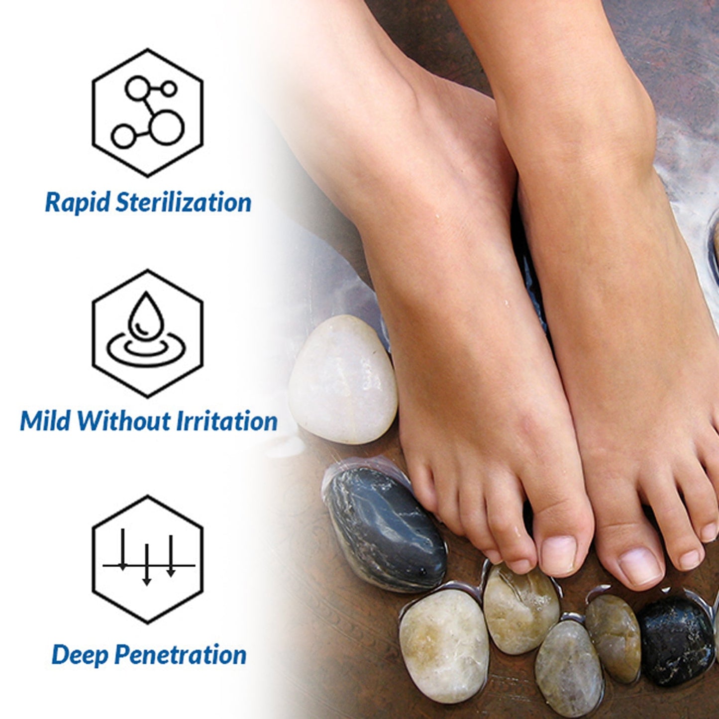 Foot Inflammation Bath Soothing Gel Beads, Clean Odor Gray Nail Swelling Repair Bright Nail Care Foot Bath Beads - Korvel
