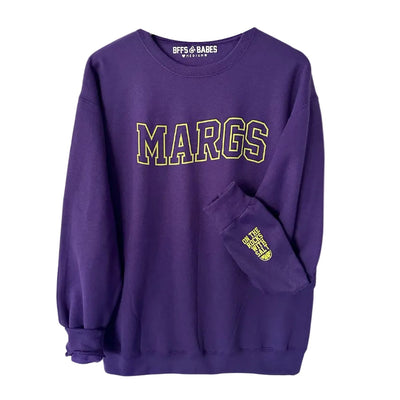 MARGS Purple Printed Sweatshirt with On the Rocks Cuff