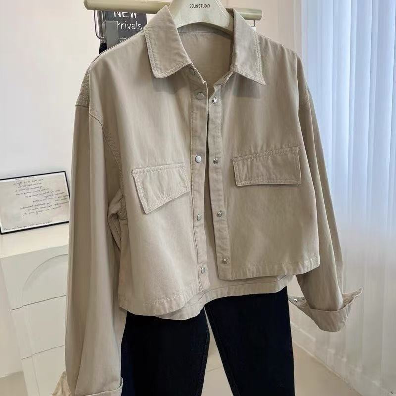 Veste à col rabattu et coupe décontractée pour femmes