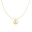 Pendentif en or jaune 14 carats avec symbole de paix