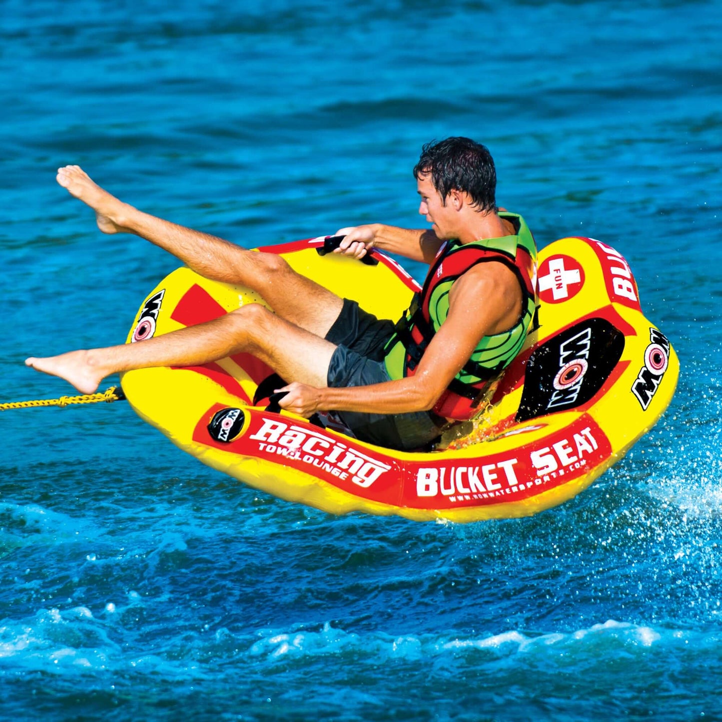WOW Sports Bucket Seat Towable Water Tube & Lounge Chair
