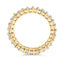 Anillo Eternidad de Diamantes Corte Princesa en Oro Amarillo de 14K - Talla 7