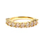 14K Yellow Gold Plated Sterling Silver Diamond Anniversary Band Ring - Size 6
