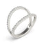 Anillo de Compromiso de Banda Dividida de Diamante en Oro Blanco de 14k