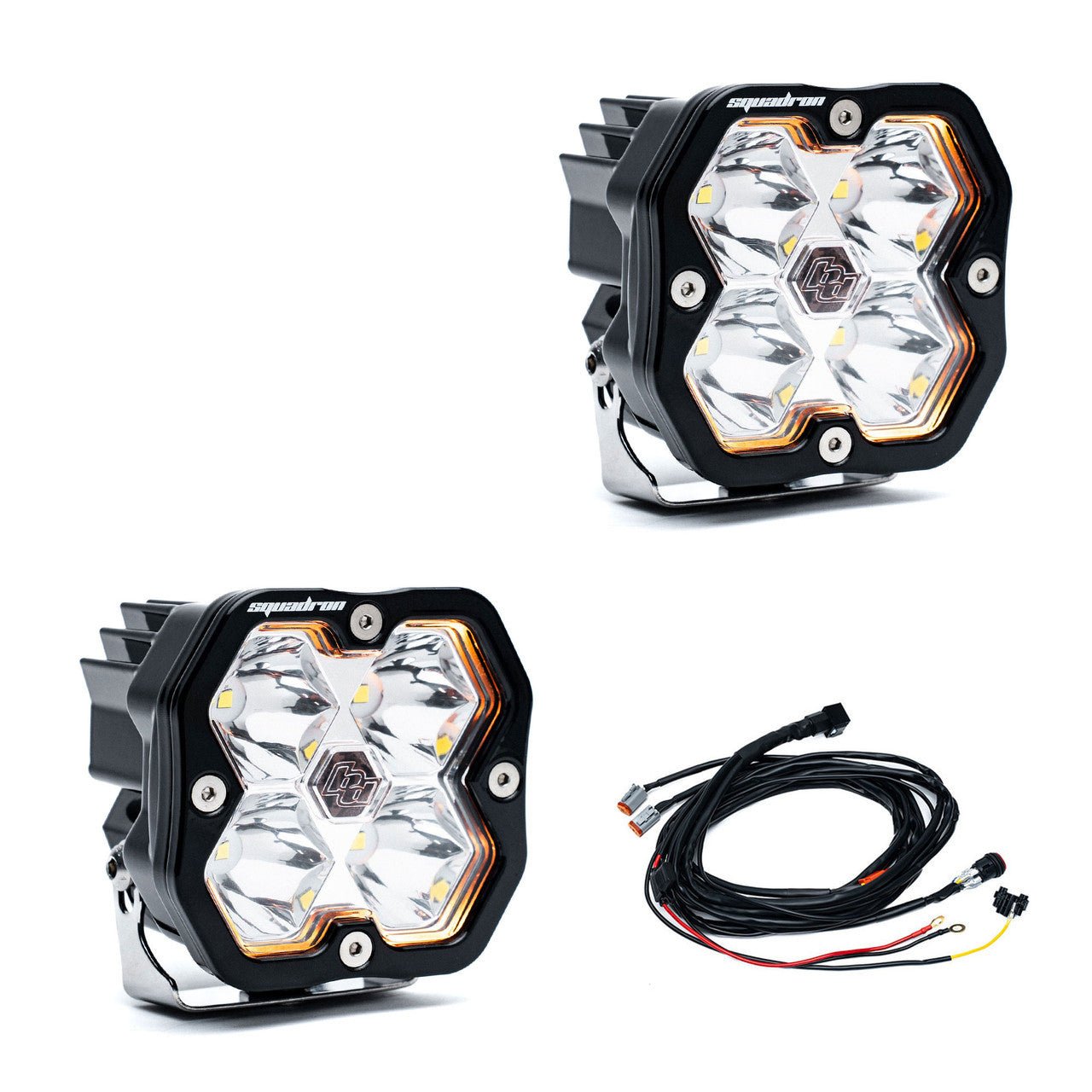 Baja Designs Squadron 2.0 Sport Black LED Light Pod Pair