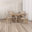 TREXM 5-Piece Farmhouse Dining Table Set Wood Round Extendable Dining Table and 4 Upholstered Dining Chairs (Natural Wood Wash) - Korvel