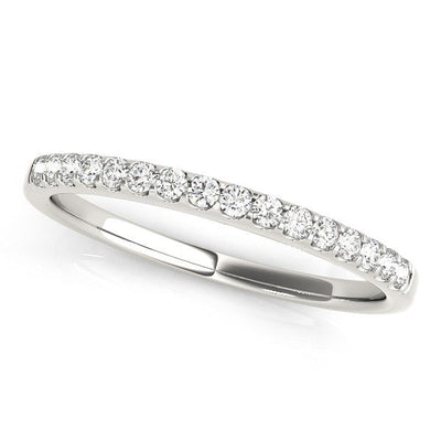 14k White Gold Diamond Scalloped Set Wedding Band