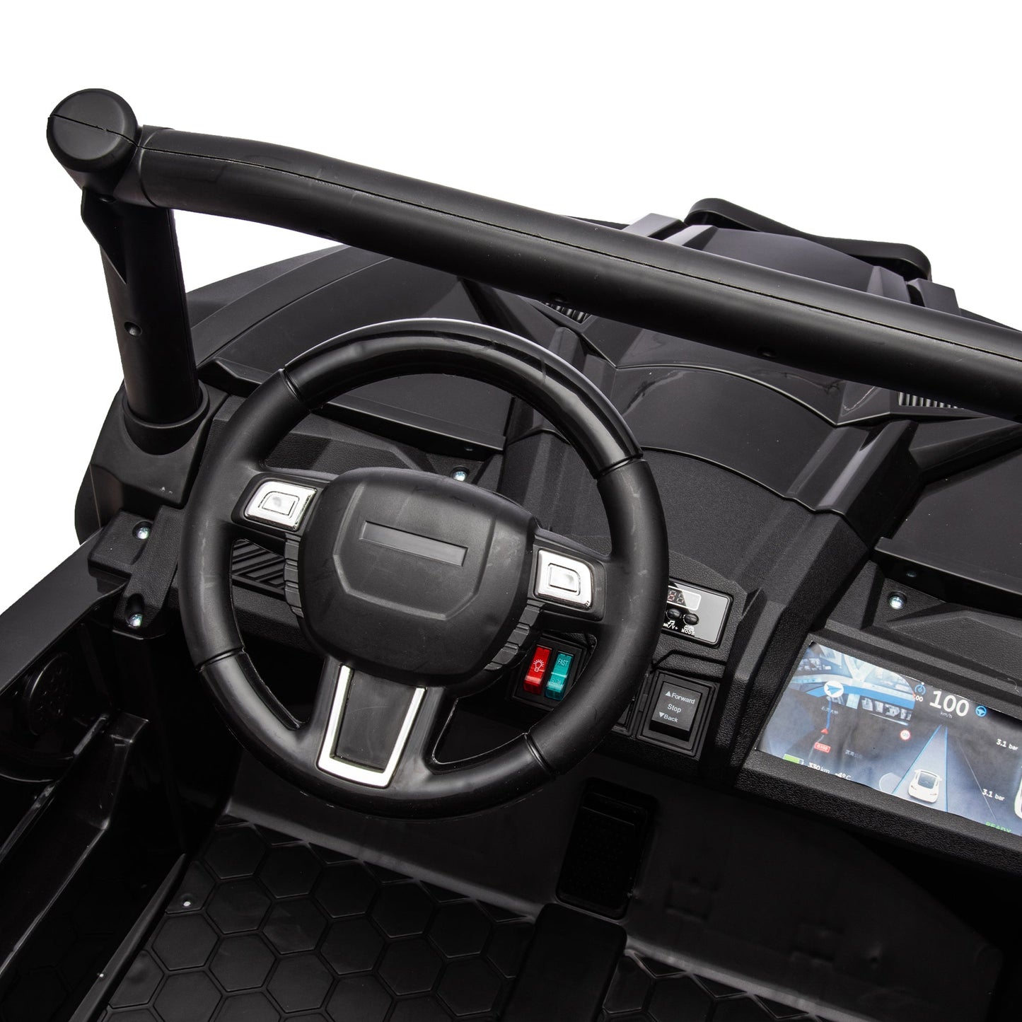 Side by Side 4x4 Ride on Off-Road Truck with Parent Remote Control, Battery Powered Electric Car w/High Low Speed - Korvel