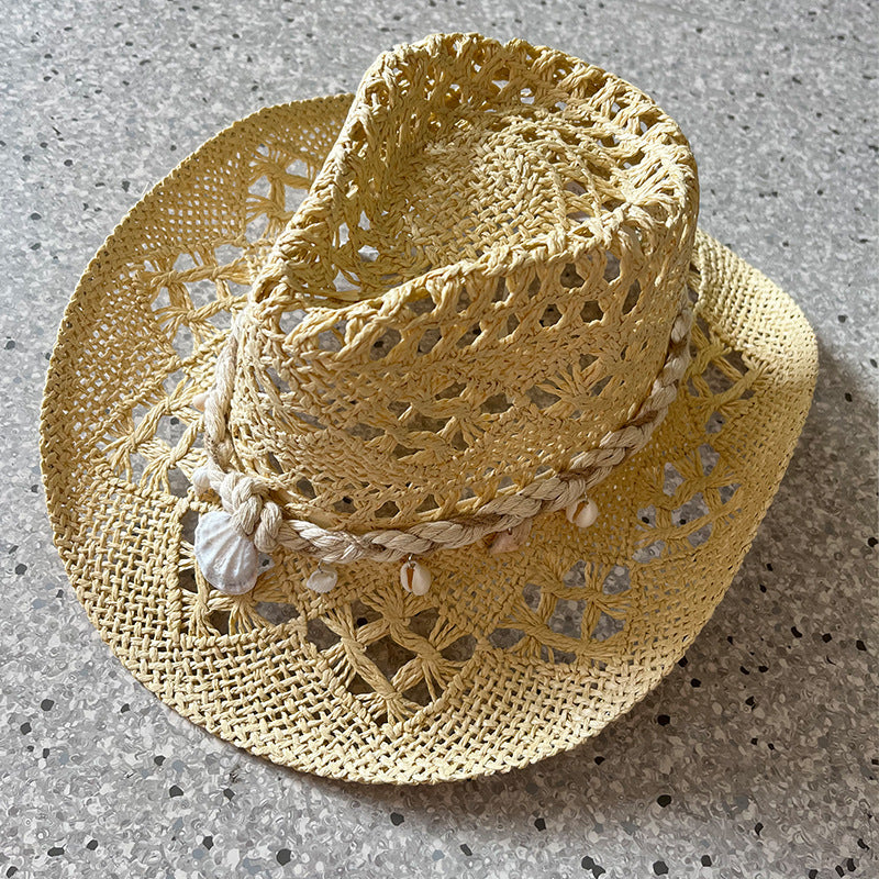 Bohemian Shell Straw Summer Beach Sun Hat