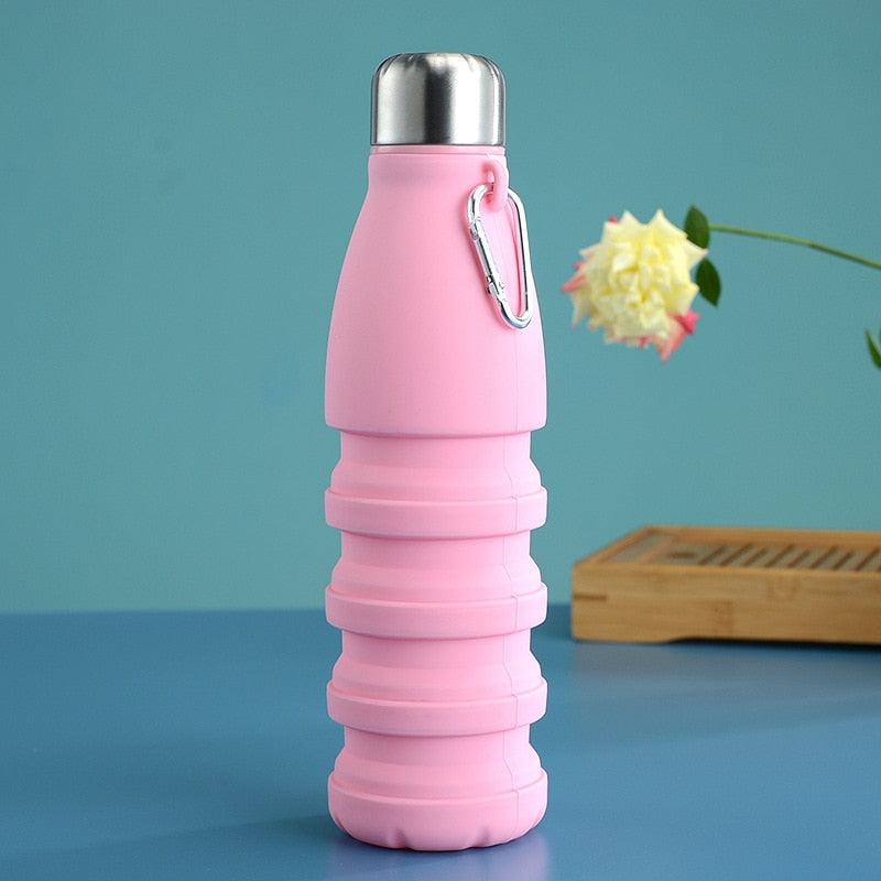 550ML Collapsible Silicone Water Bottle - Perfect for Outdoor Adventures - Korvel