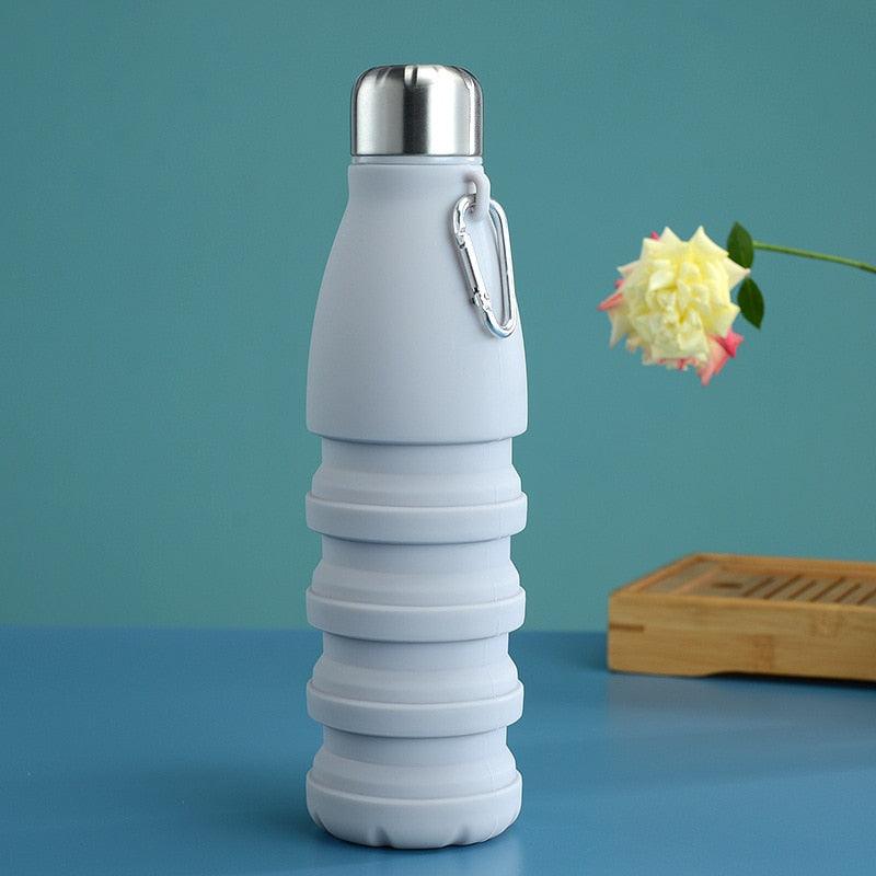 550ML Collapsible Silicone Water Bottle - Perfect for Outdoor Adventures - Korvel
