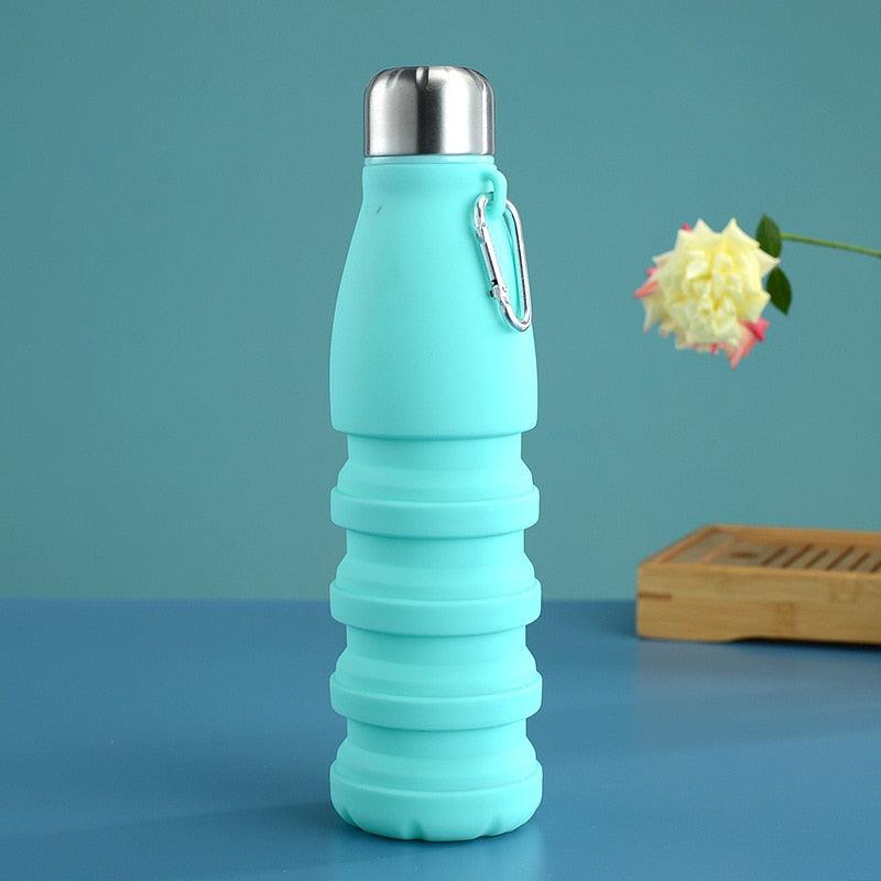 550ML Collapsible Silicone Water Bottle - Perfect for Outdoor Adventures - Korvel