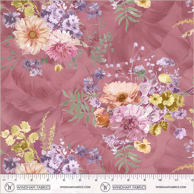 Tela de Algodón Aviva Ceremony Sangria - 44"/45" por Yarda