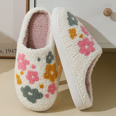 Colorful Floral Cotton Slippers for Cozy Comfort